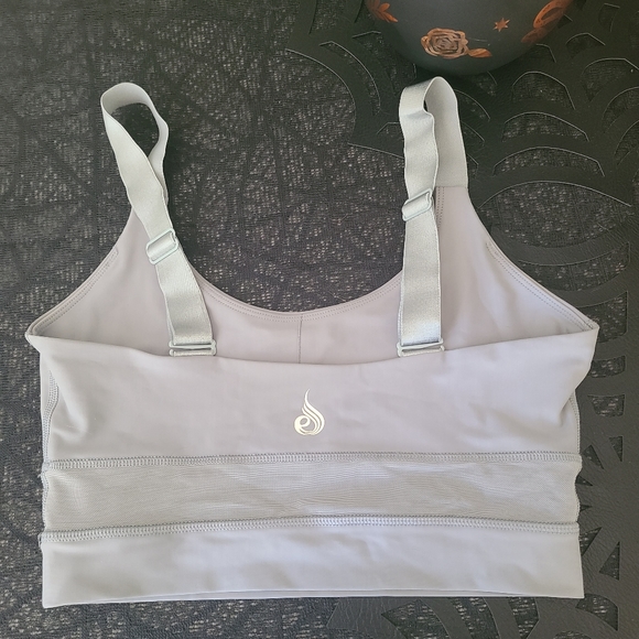 Grey Ryderwear Sports Bra with Mesh - Picture 2 of 2
